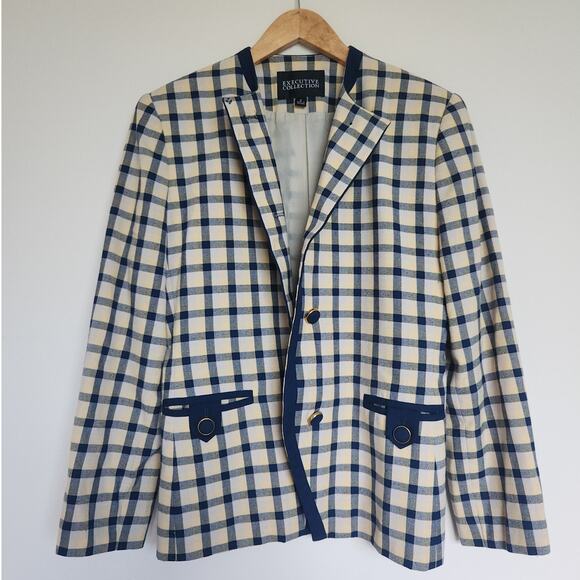 Vintage Executive Collection Plaid Blazer - Picture 1 of 9